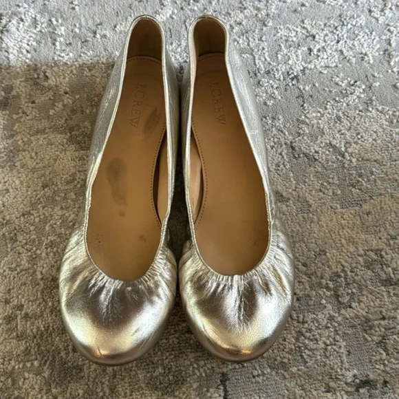 J. Crew Metallic Ballet Flats - Picture 2 of 5